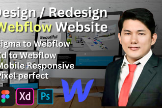 design or redesign webflow website