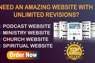 design or redesign your podcast,  ministry, church, spiritual messages website