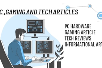 write SEO friendly gaming and technology related articles, including blog posts