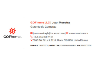 una firma de correo en HTML para correo,  outlook y gmail