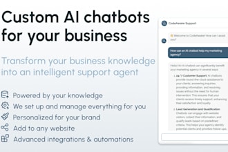 create a custom ai chatbot powered by your data