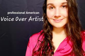 record a professional female voice over today