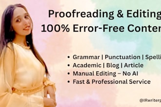 proofread and edit your essays, articles, and academic content