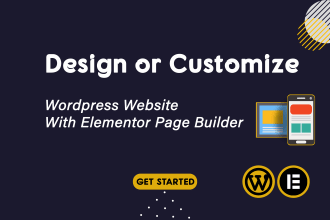 design or customize wordpress website with elementor