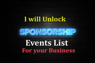 unlock sponsorship events list for business