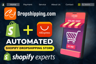 build automated shopify dropshipping store and shopify store design