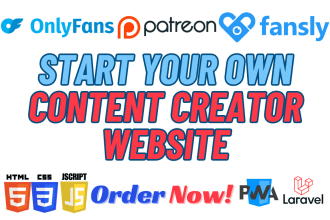 create patreon onlyfans like creators website with subscription and all features