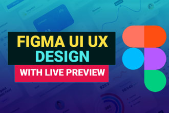 design wireframes figma UX UI design with live preview and prototype