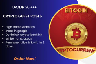provide crypto, bitcoin and forex guest post on high da sites