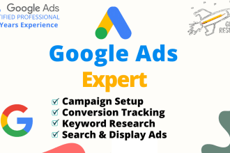 be your google ads expert for ppc, search, display and p max campaigns
