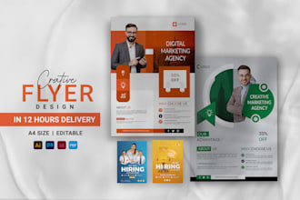 design a4 flyer, pdf flyer, seminar flyer, or case study flyer