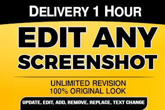edit add or remove anything from screenshot in 1 hours