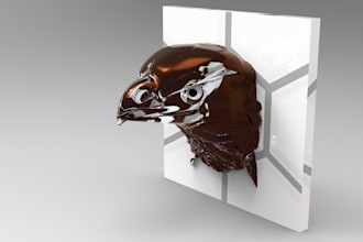 model 3d logo for 3d printing and animation