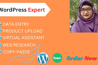 do wordpress product listings and data entry, copy paste