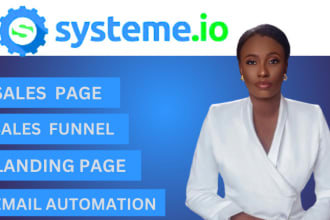 create systeme io sales funnel and systeme io landing pages