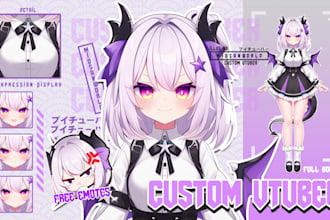 draw custom vtuber live2d model ready to rigging high quality