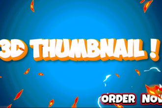 create 3d thumbnail for your youtube videos