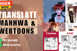 translate any manhwa or korean webtoon to english