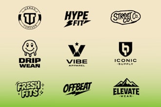 do modern minimalist clothing logo design for you