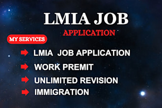 help you apply for lmia job work permit, either canada and outside canada