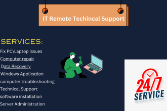 repair, troubleshooting, and speed optimization for windows 7,10,11,mac remotly
