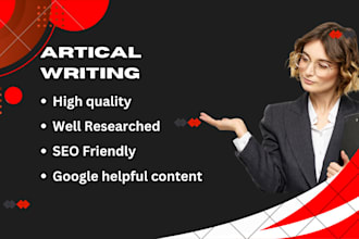 write SEO optimized articals and blogs that will rank higher