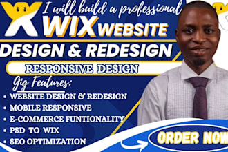 design wix website, redesign wix,  redesign wix development, build wix website