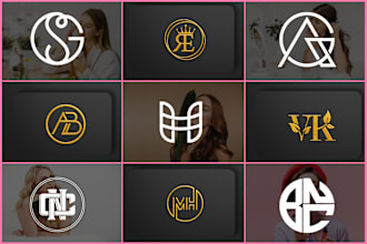 design modern luxury fashion clothing brand business monogram logo