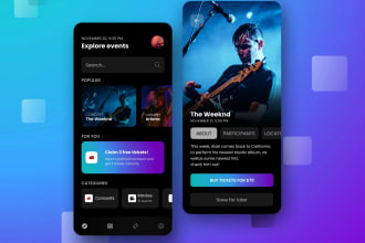 design the uiux of event ticket booking app
