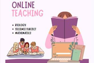 be science subject tutor teacher for online academy school college individual