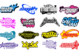 design stylish y2k streetwear clothing logo for your brand