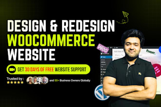 design a wordpress woocommerce webshop or online store