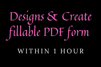 create fillable PDF form or convert to fillable pdf form