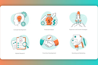 create modern icon design, custom icons and vector icon set