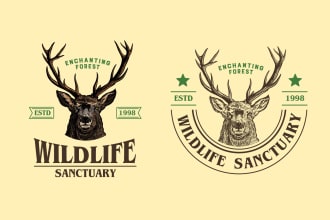 make logo design for your company in vintage hand drawn style