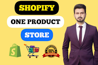 create branded shopify one product store for dropshipping product