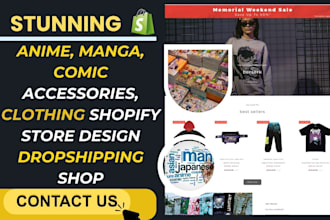 design stunning anime store anime shopify store anime clothing manga website