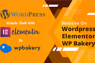 design wordpress site with wp bakery, elementor pro
