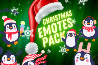 draw seasonal emotes for twitch and kick christmas