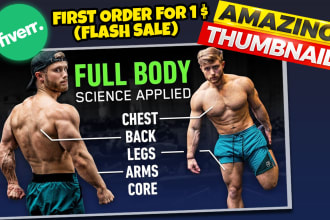 design professional fitness and workout thumbnails
