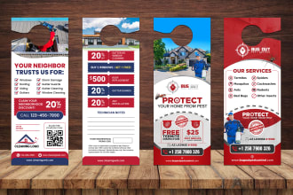 design promotional door hanger, rack card, flyer, magazine ad within 24 hours