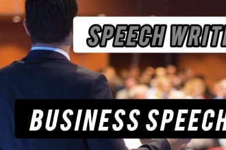 write a business speeches for you