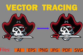 do manual vector tracing to redraw, recreate your logo, image or text