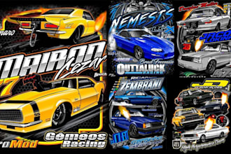 create custom racing tshirt design fast delivery