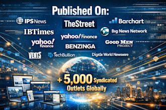 pr distribution to digitalworldnewswire, yahoofinanc, and 300 reputable outlets
