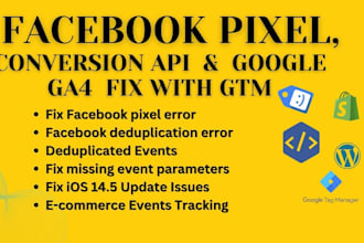 setup shopify facebook pixel conversion API with gtm serverside tracking by ga4