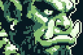 make best pixel art game boy rpg portrait, 8 bit, retro