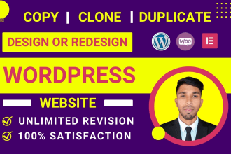 build, redesign, copy clone, duplicate or revamp any website