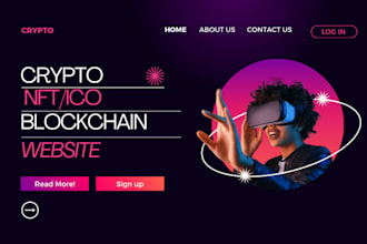create crypto landing page, nft website ico,nft landing page