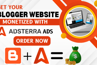 design blogger website with adsterra monetization with blogs